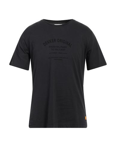Dekker Man T-shirt Steel Grey Size Xxl Cotton