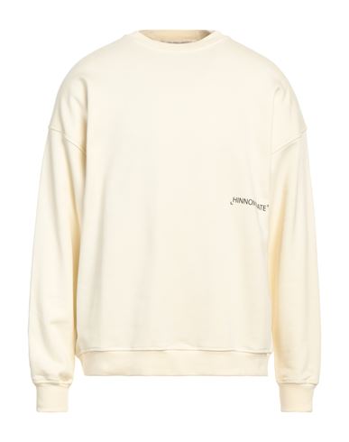 Hinnominate Man Sweatshirt Off White Size M Cotton, Elastane