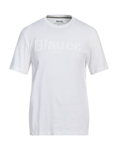 Blauer Man T-shirt White Size L Cotton