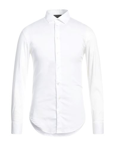 Emporio Armani Man Shirt White Size 15 Cotton, Polyamide, Elastane