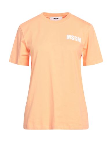 Shop Msgm Woman T-shirt Orange Size L Cotton