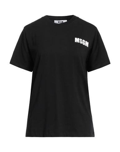 Shop Msgm Woman T-shirt Black Size Xs Cotton
