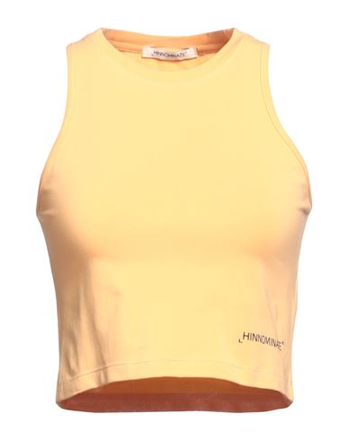 Hinnominate Woman Top Apricot Size M Cotton, Elastane In Orange