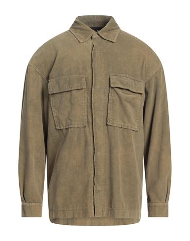 B-used Man Shirt Military Green Size L Cotton