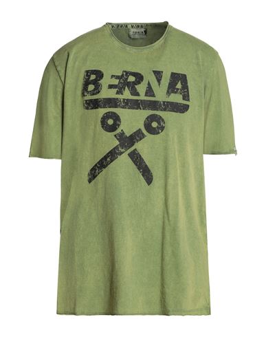 Berna Man T-shirt Military Green Size Xxl Cotton