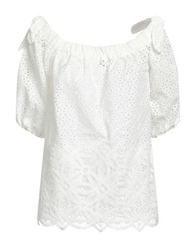 Anna Molinari Woman Top White Size 6 Cotton, Polyester