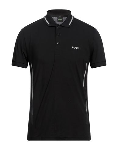 Hugo Boss Boss Man Polo Shirt Black Size Xl Cotton, Elastane
