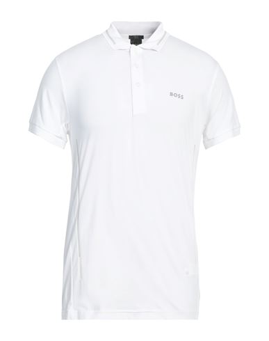 Hugo Boss Boss Man Polo Shirt White Size L Cotton, Elastane
