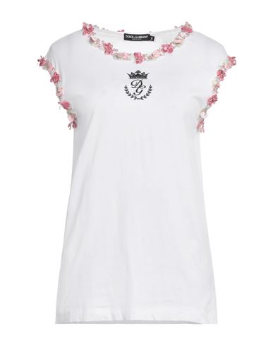 Shop Dolce & Gabbana Woman T-shirt White Size 8 Cotton