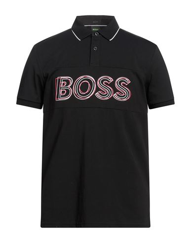 Hugo Boss Boss Man Polo Shirt Black Size S Cotton, Polyester