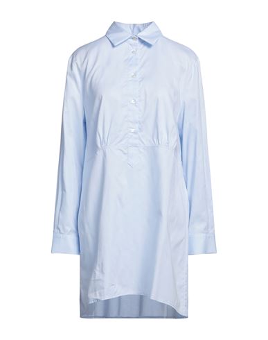 Semicouture Woman Shirt Sky Blue Size 10 Cotton