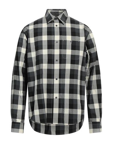 Kenzo Man Shirt Lead Size 17 Cotton In Grey