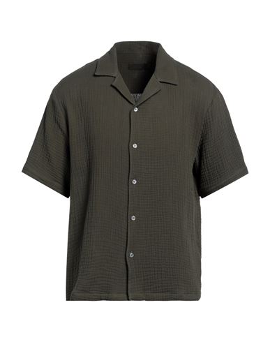 Elvine Man Shirt Military Green Size L Cotton