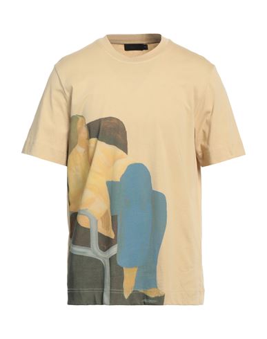 Shop Krakatau Man T-shirt Beige Size Xl Cotton