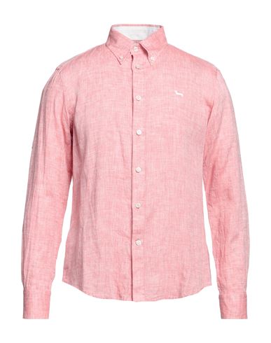 Harmont & Blaine Man Shirt Brick Red Size 4xl Linen