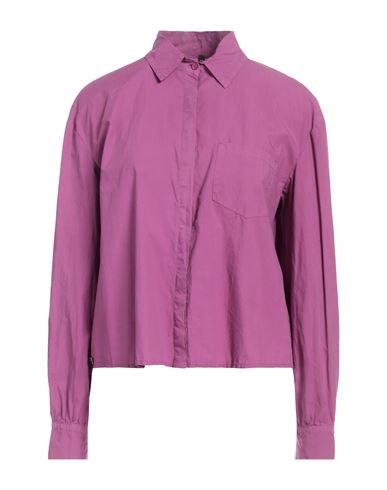 Manila Grace Woman Shirt Mauve Size 12 Cotton In Purple