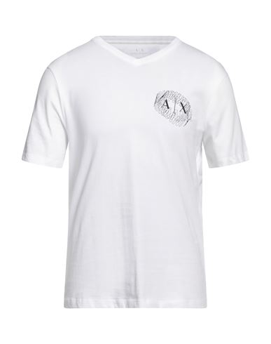 Armani Exchange Man T-shirt White Size Xxl Cotton