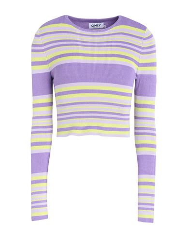 Only Woman Sweater Light Purple Size L Viscose, Nylon