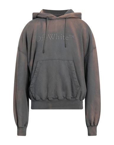 Off-white Man Sweatshirt Lead Size M Cotton, Elastane In Grey