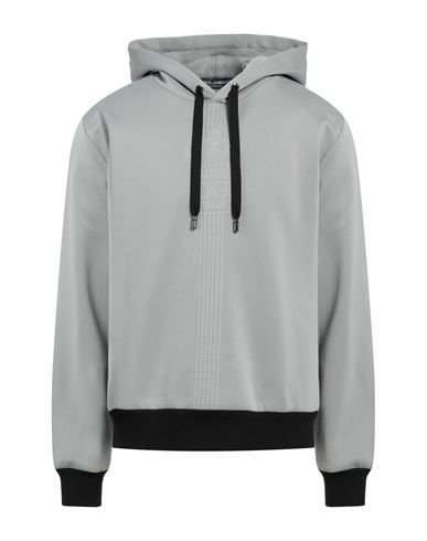 Dolce & Gabbana Man Sweatshirt Light Grey Size 46 Polyester, Cotton, Polyamide, Elastane