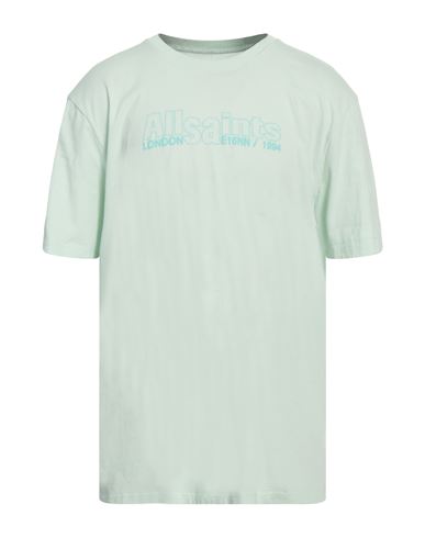 Allsaints Man T-shirt Light Green Size L Cotton