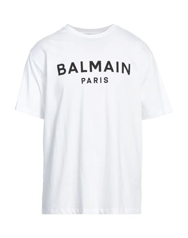 Balmain Man T-shirt White Size Xl Cotton