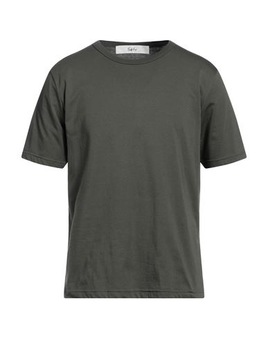 Séfr Man T-shirt Military Green Size L Cotton, Polyester