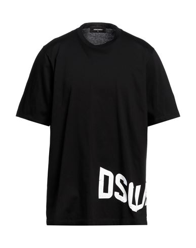 Dsquared2 Slouch T-shirt With Contrasting Logo Print In Black