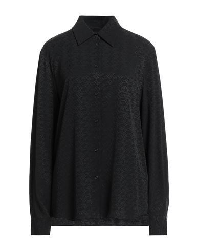 Pinko Woman Shirt Black Size 4 Acetate, Silk