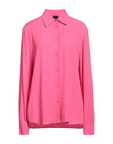 Pinko Woman Shirt Magenta Size 10 Acetate, Silk