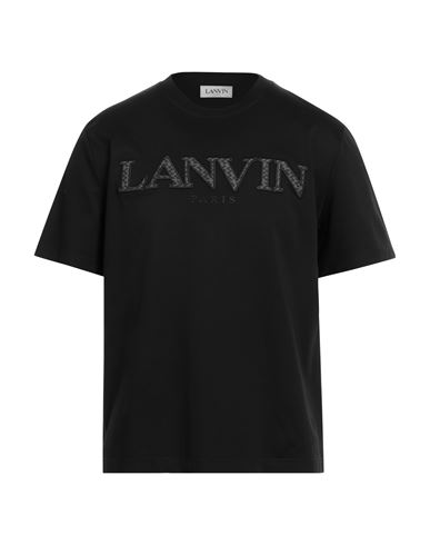 Lanvin Man T-shirt Black Size S Cotton, Polyester, Elastane