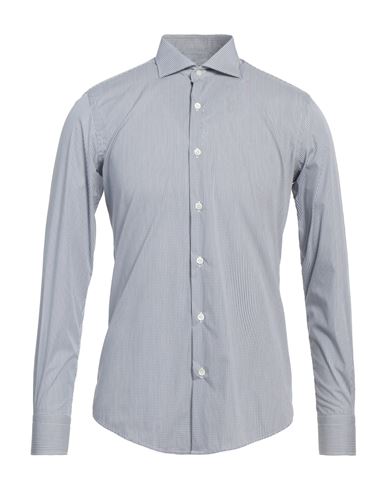 Pal Zileri Man Shirt Navy Blue Size 15 ½ Cotton, Polyamide, Elastane