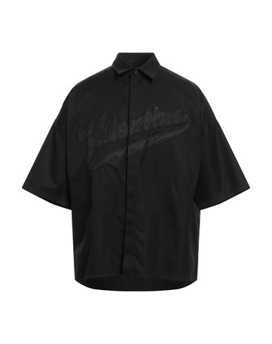 Valentino Garavani Man Shirt Black Size 16 Cotton, Polyester, Polyamide