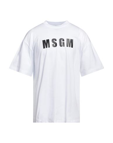Msgm Man T-shirt White Size S Cotton