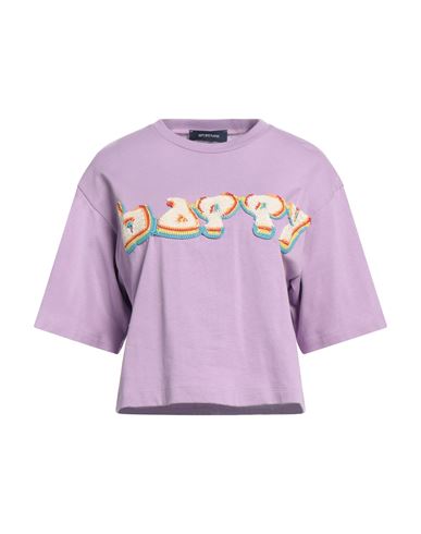 Shop Sportmax Woman T-shirt Lilac Size L Cotton In Purple