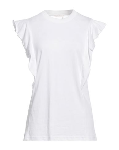 Shop Chloé Woman T-shirt White Size L Cotton, Elastane