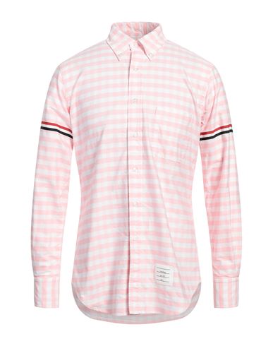 Thom Browne Man Shirt Pink Size 3 Cotton