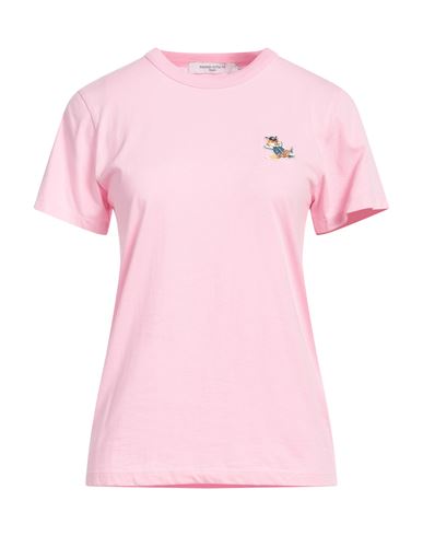Shop Maison Kitsuné Woman T-shirt Pink Size S Cotton