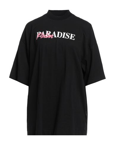 Palm Angels Woman T-shirt Black Size L Cotton, Polyester, Organic Cotton