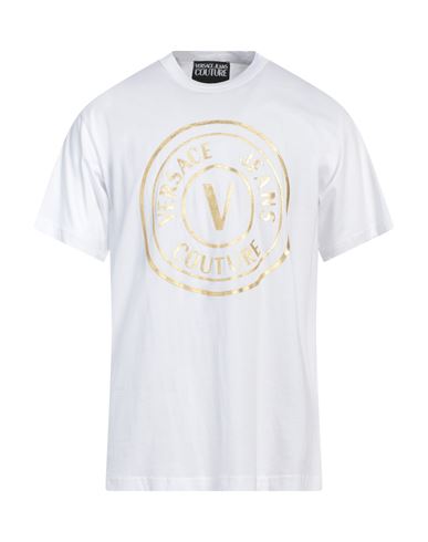 Versace Jeans Couture Man T-shirt White Size M Cotton