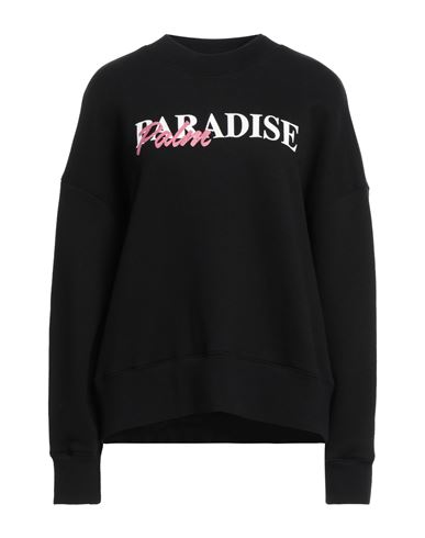 Palm Angels Woman Sweatshirt Black Size M Cotton, Elastane, Polyester, Organic Cotton