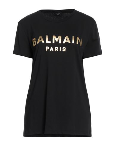 Balmain Woman T-shirt Black Size S Cotton