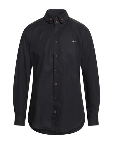 Vivienne Westwood Classic Long-sleeve Shirt With Embroidered Detail In Black