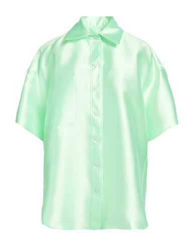 Sandro Woman Shirt Lime Green Size 4 Polyester, Silk In Green