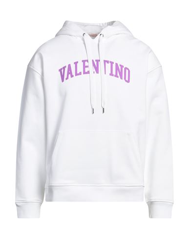 Shop Valentino Garavani Man Sweatshirt White Size M Cotton, Elastane