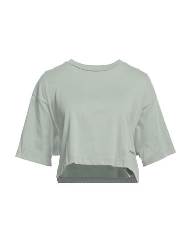 Hinnominate Woman T-shirt Sage Green Size M Cotton, Elastane