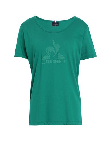 Le Coq Sportif Saison Tee Ss N°1 W Woman T-shirt Green Size S Cotton, Polyester