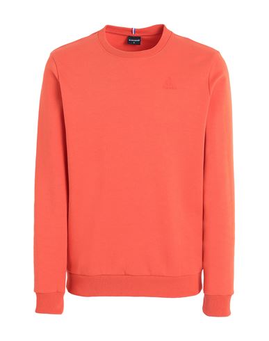 Le Coq Sportif Ess T/t Crew Sweat N°1 M Man Sweatshirt Orange Size L Cotton, Polyester