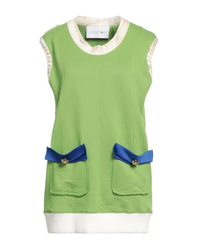 Az Factory Woman Sweatshirt Light Green Size M/l Organic Cotton, Seacell, Elastane