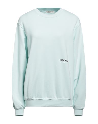Shop Hinnominate Woman Sweatshirt Sky Blue Size S Cotton, Elastane